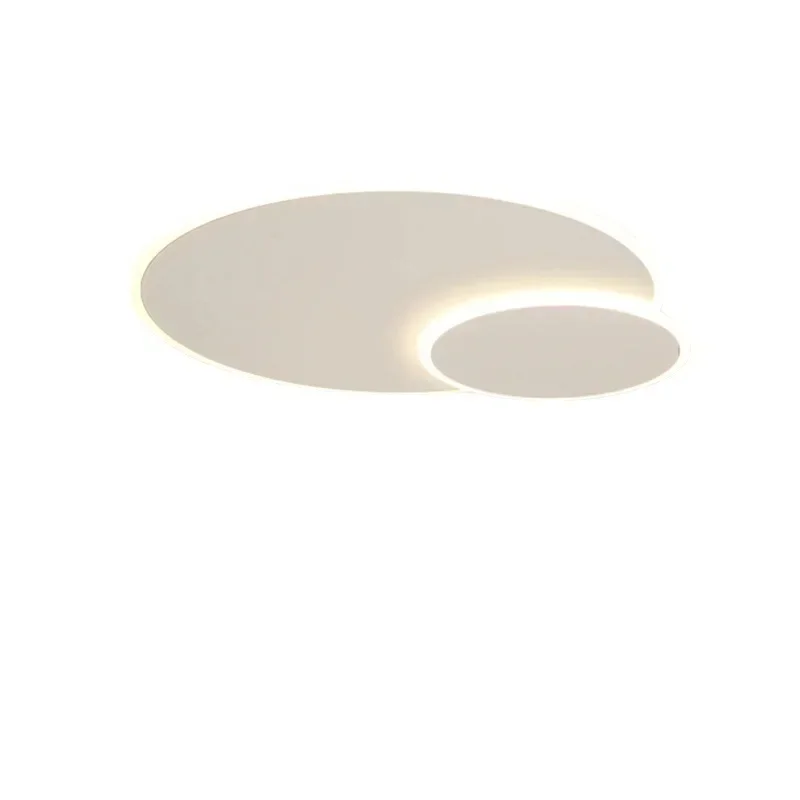 Ultra Thin Modern LED Ceiling Light Two Circular Rings Tri Color Dimmable Lamp For Living Room Bedroom Home Indoor Lighting