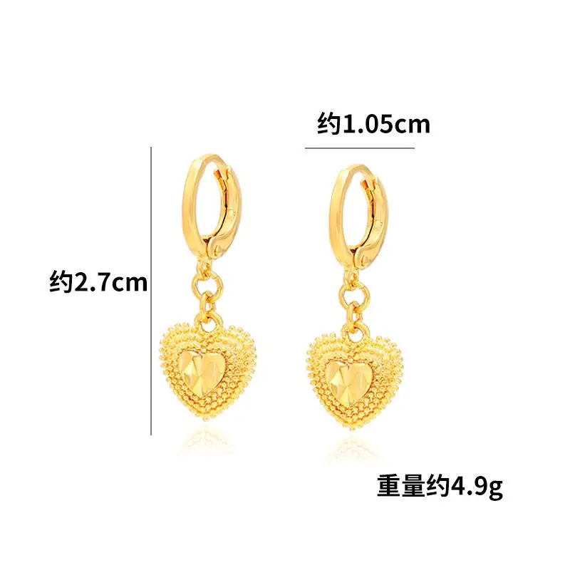 أسعار الجملة --- Heats سحر انخفاض القرط للنساء الأزياء والمجوهرات لون الذهب الخالص النيكل الحرة