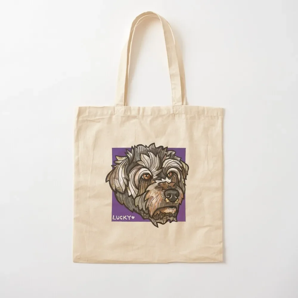 

Pet Portrait: Lucky Tote Bag Women's shopper Portable shopping bag Tote Bag