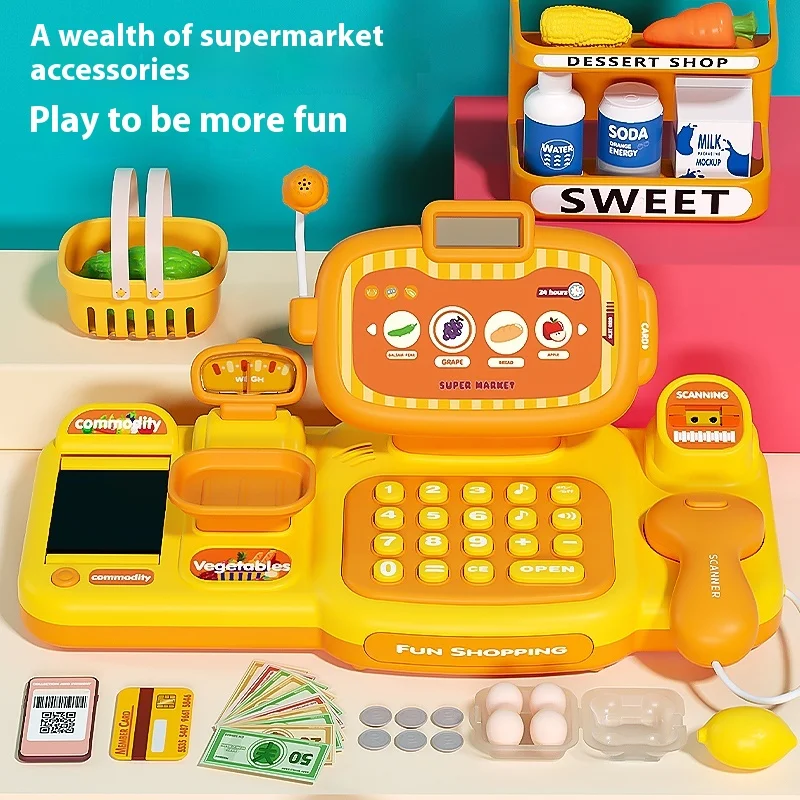 Mailebao Children'S Cash Register Toy Girl Play Home Supermarket Cashier 3-Year-5-Year-Old Boy Baby Birthday Gift Christmas