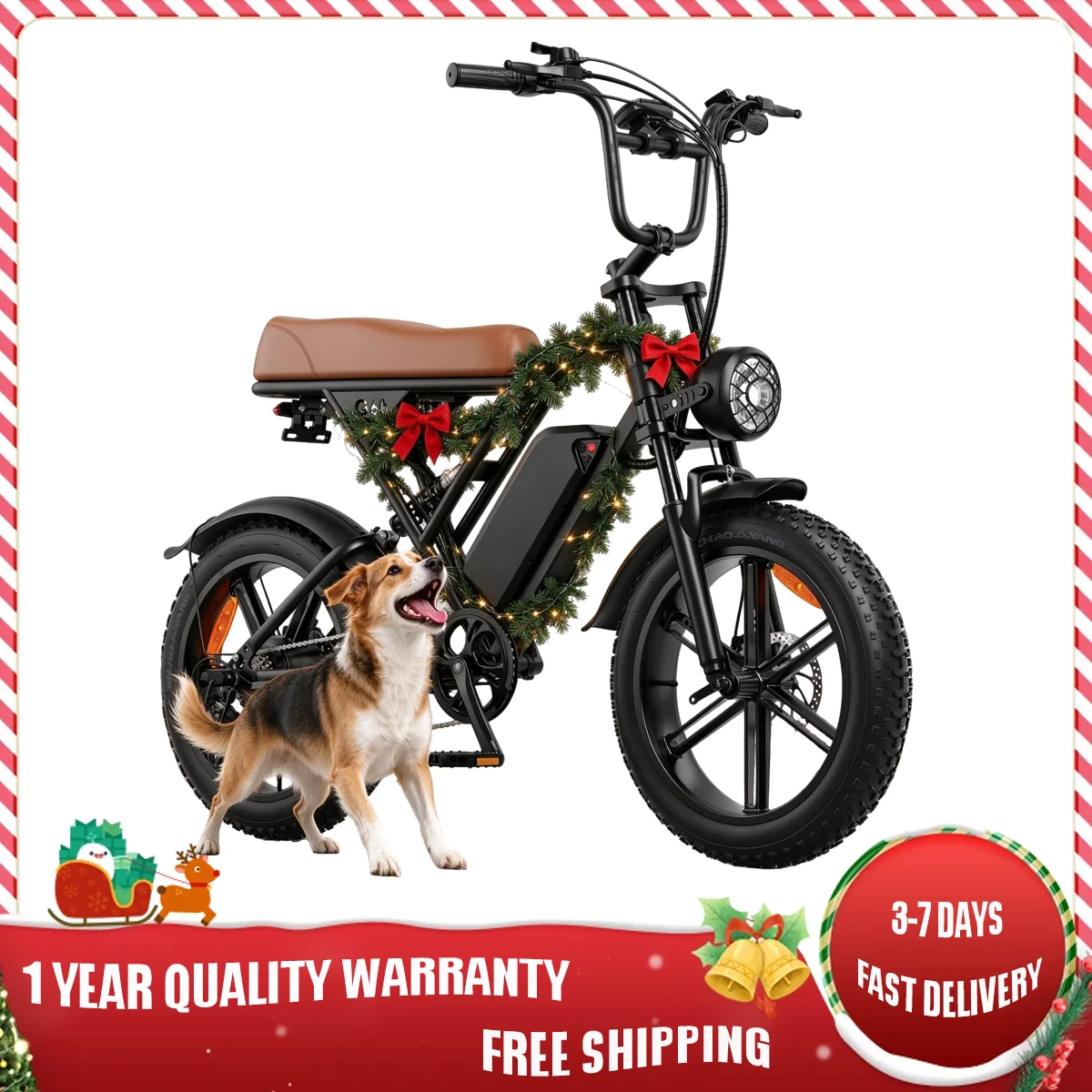 OBX 1000W E-Bike 20 inch Fat Tire All-Terrain Mountain Snow Electric Motorcycle 48V 15AH Battery Powered up to 55Miles 30MPH+