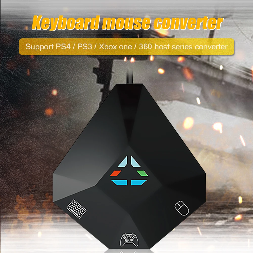 Muisadapter Klassieke kleuren en eenvoudig ontwerp USB-bekabelde gamecontroller-convertertoetsenbord voor Switch/Xbox/PS4