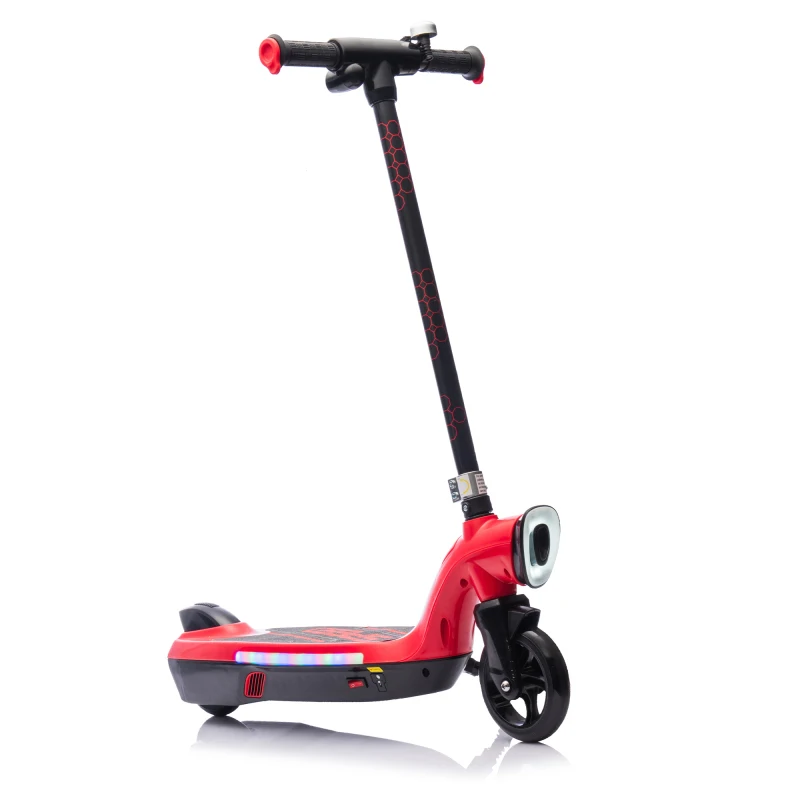 Kids Ride On Electric Scooter With Kickstand Scooter Bell Faster Speed And Longer Usage Time Rear Brake Wider Pedal Non-Slip