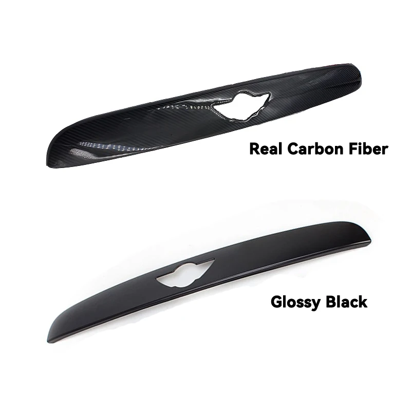 Real Carbon Car Rear Door Trunk Decoration Strip Cover Glossy Black Case Sticker Protector Decor For Mini Cooper F55 F56 F57