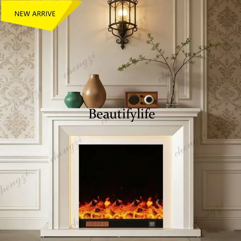 a95 French Fireplace Simulation Fire Decoration Cabinet Home Indoor Living Room Flame Retro Fireplace Rack Xuan Cabinet Electron
