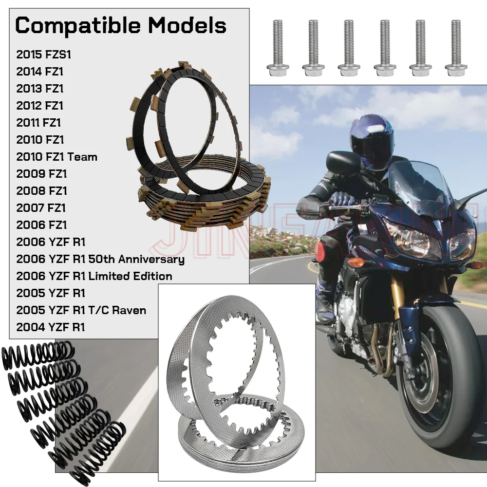 For Yamaha R1 YZF-R1 YZFR1 2004-2006 FZ1 2007-2014 FZS1 2015 2015 FZS1 Clutch Kit Heavy Duty Springs & Cover Gasket