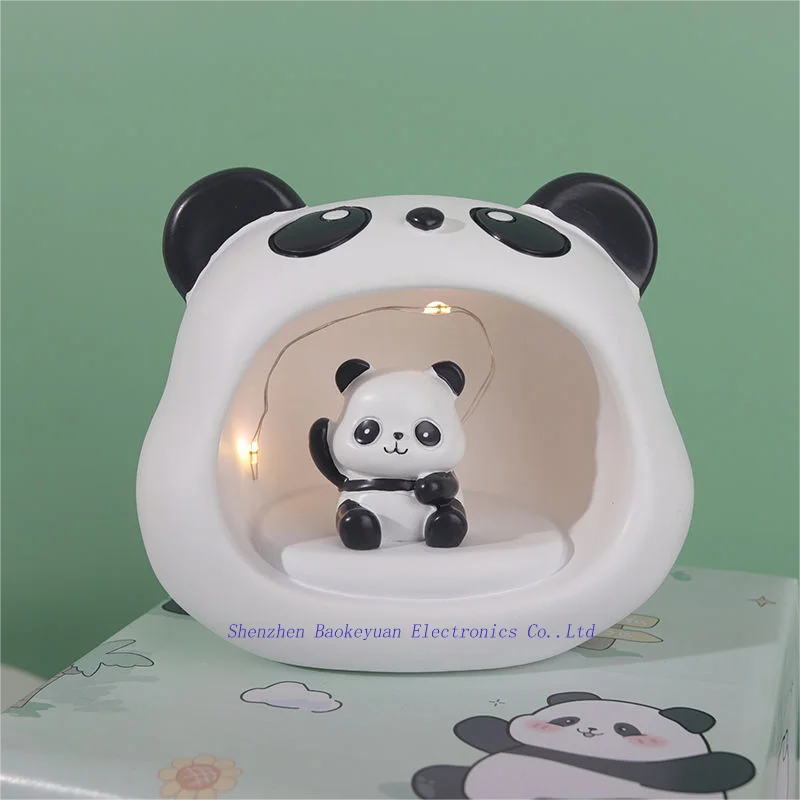 Criativo Cute Panda Night Light, Decoração Desktop