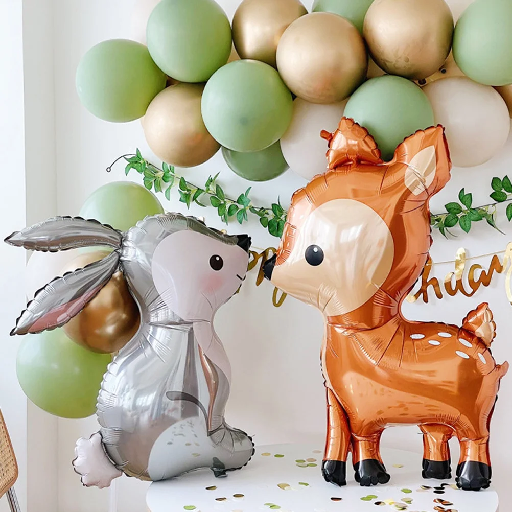 

5pcs Bunny Balloons Easter Rabbit Foil Balloons Birthday Party Supplies Bridal Showers Animal Party Outdoor