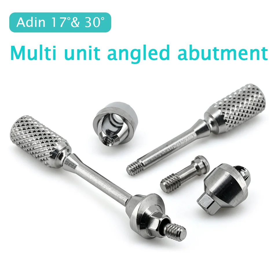 5pcs Set ADIN Dental Implant Multi Unit Angled Abutment Prosthetic Component Oral Surgery Bone Level Lab Restoration Parts OEM