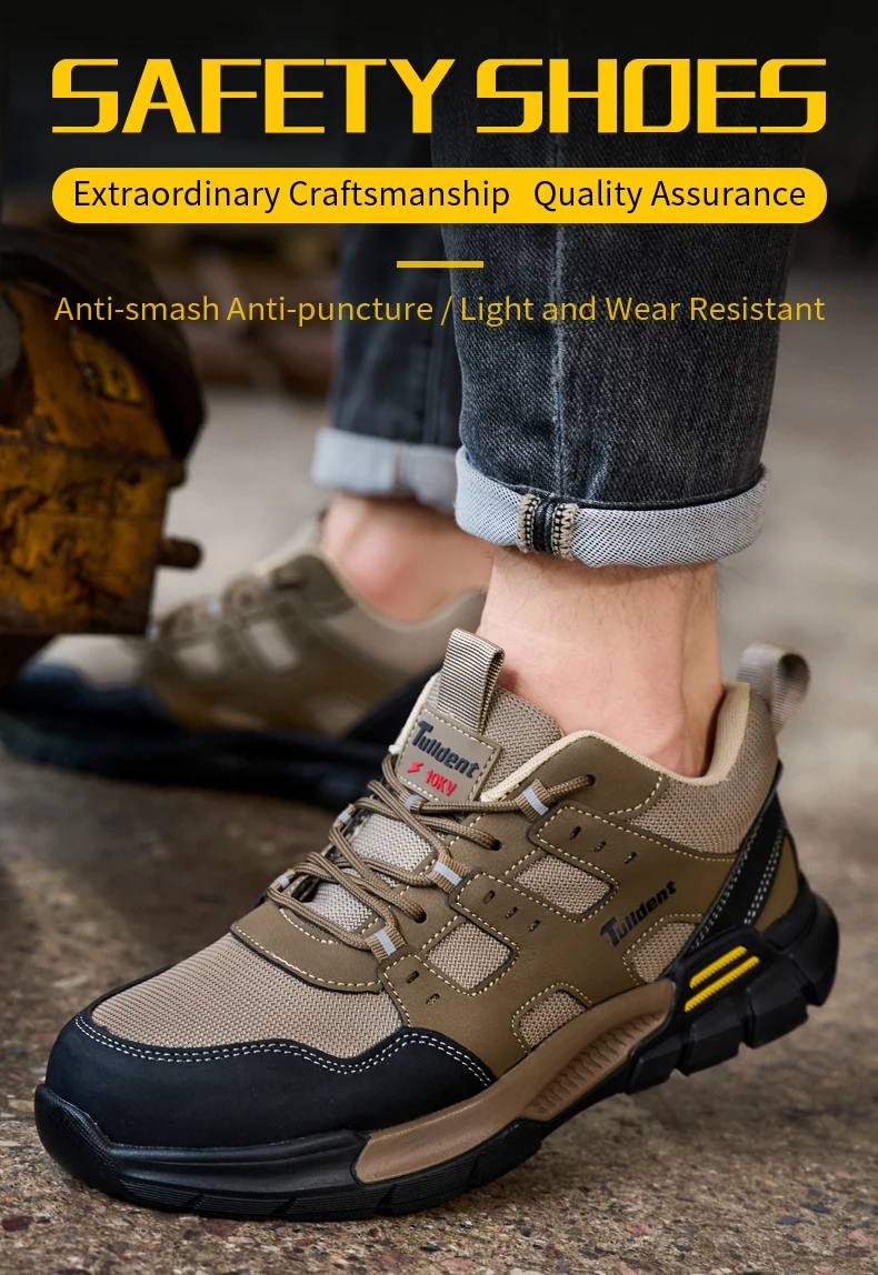 Men's Safety Shoes, Puncture Resistant Work Boots, Protective Shoes, Wear-Resistant Work Shoes, Insulated Shoes
