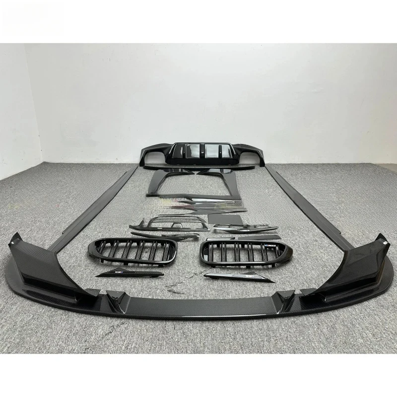 Premium Dry Carbon Fiber Conversion Body Kit For BMW 5 Series F90 M5 Diffuser Spoiler Mirror Cover Side Skirts Durable