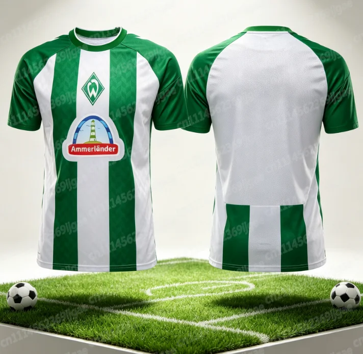 2026-27 Neues Werder Bremen Saison-Trikot Trendiges Sport-T-Shirt Gorpcore für Herren Edition für Fans Strandkleidung Familienoutfit – Detail 4