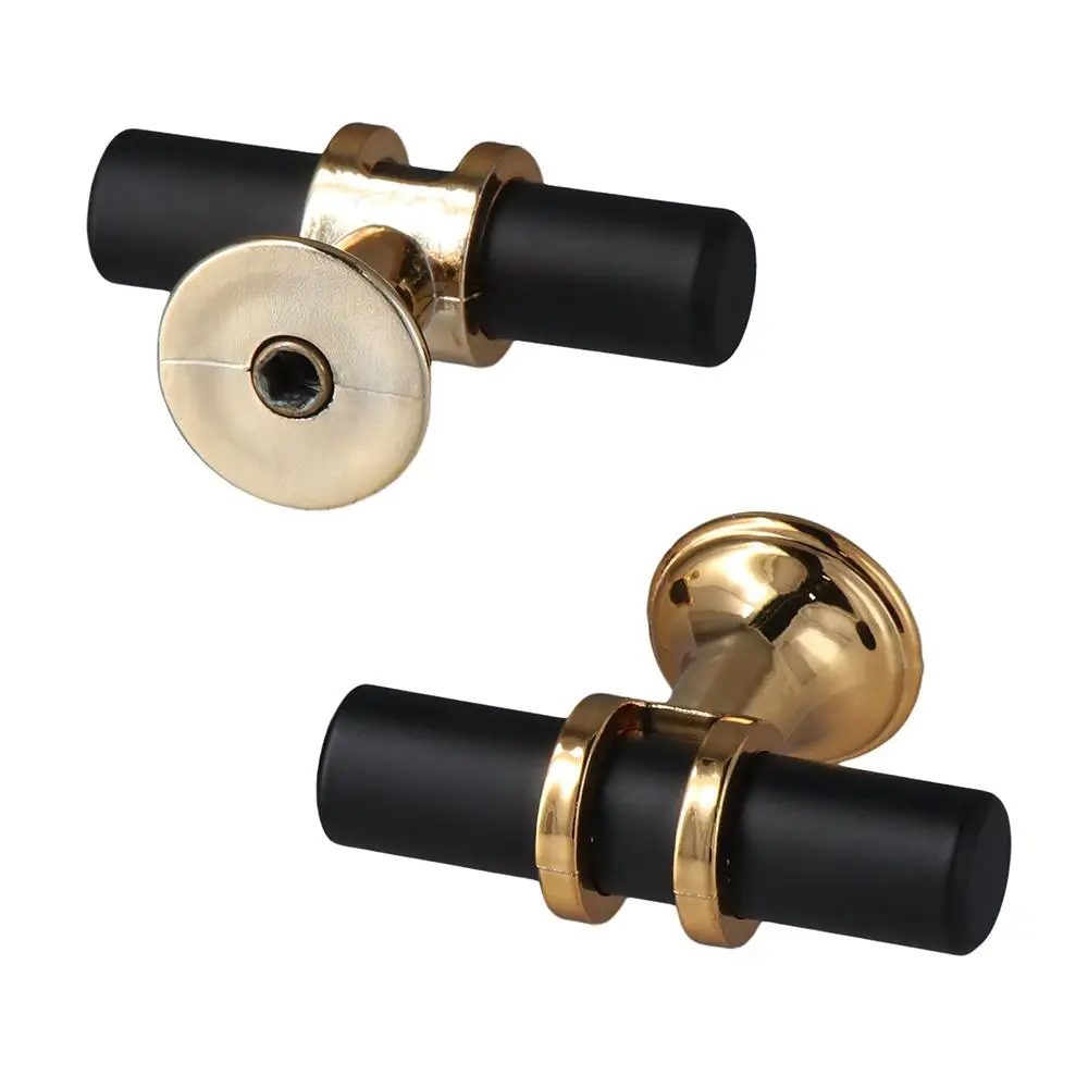 Picture 4: for Drawers Single Hole Aluminum Alloy Cupboard Handle Door Knob Cabinet Knobs Matte Black and Gold