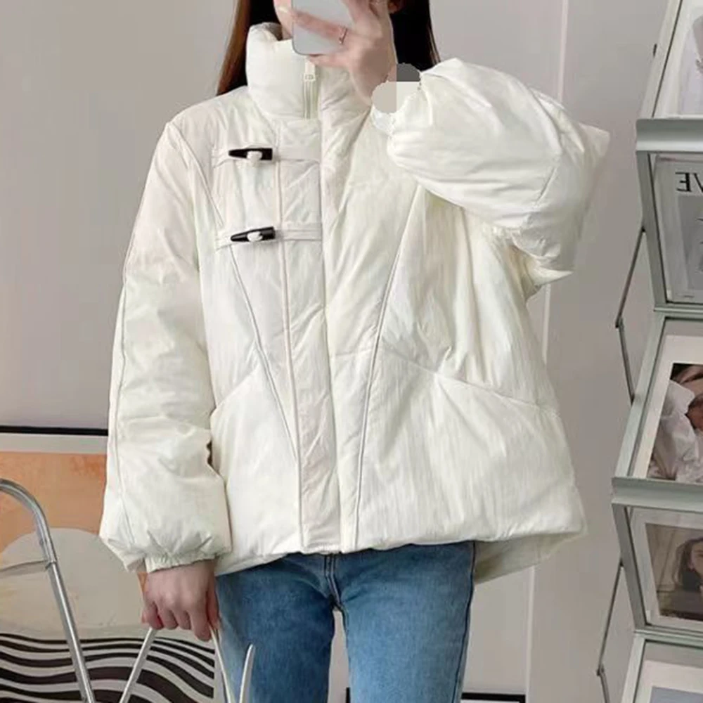 2025 National Padded Jacket Women's Design Sense Niche Autumn  Winter New Thickened Padded Jacket Versatile Bread Clothing Trend