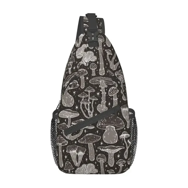 Deadly Mushrooms Ghostly Sling Crossbody Chest Bag Men Fashion Shoulder Backpack for Hiking