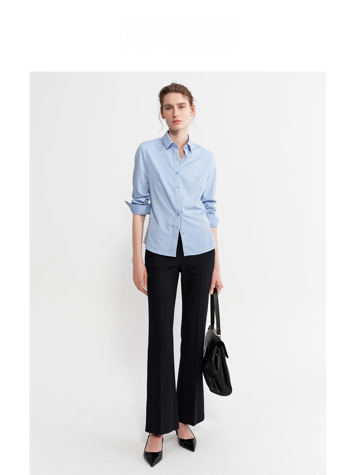 

Cloud Sensation Modal Women's irt Breathable Suit Interview Public Exam No Ironing Required Long Sve Polyester Modal Spa...