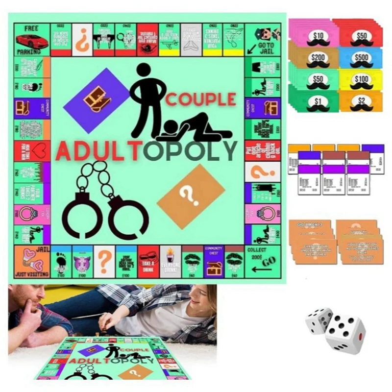 Couple Board Game Adultopoly Board Game Couple Opoly Board Game Entertainment Board Cards Games Couples Outdoor