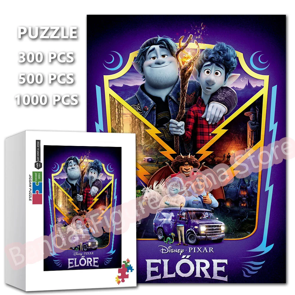 Onward Puzzle 300/500/1000 Pieces Disney Cartoon Magic Movies Print Jigsaw Puzzle Stress Relief Toys for Kids Educational Gifts