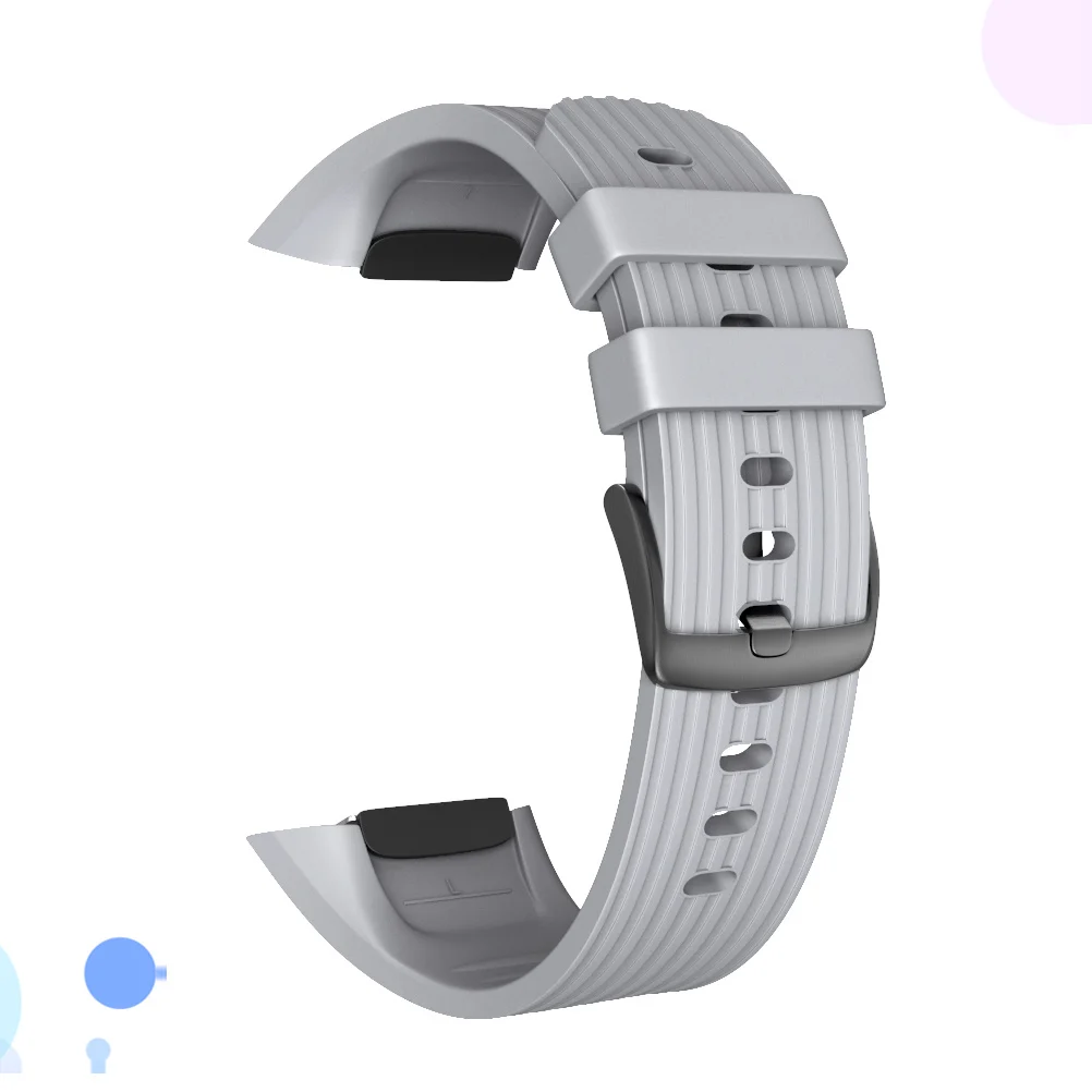 

Silicone Watchband L Size Grey Flexible Durable Eco-Friendly Easy Install Remove Soft Comfortable Sports Work Travel