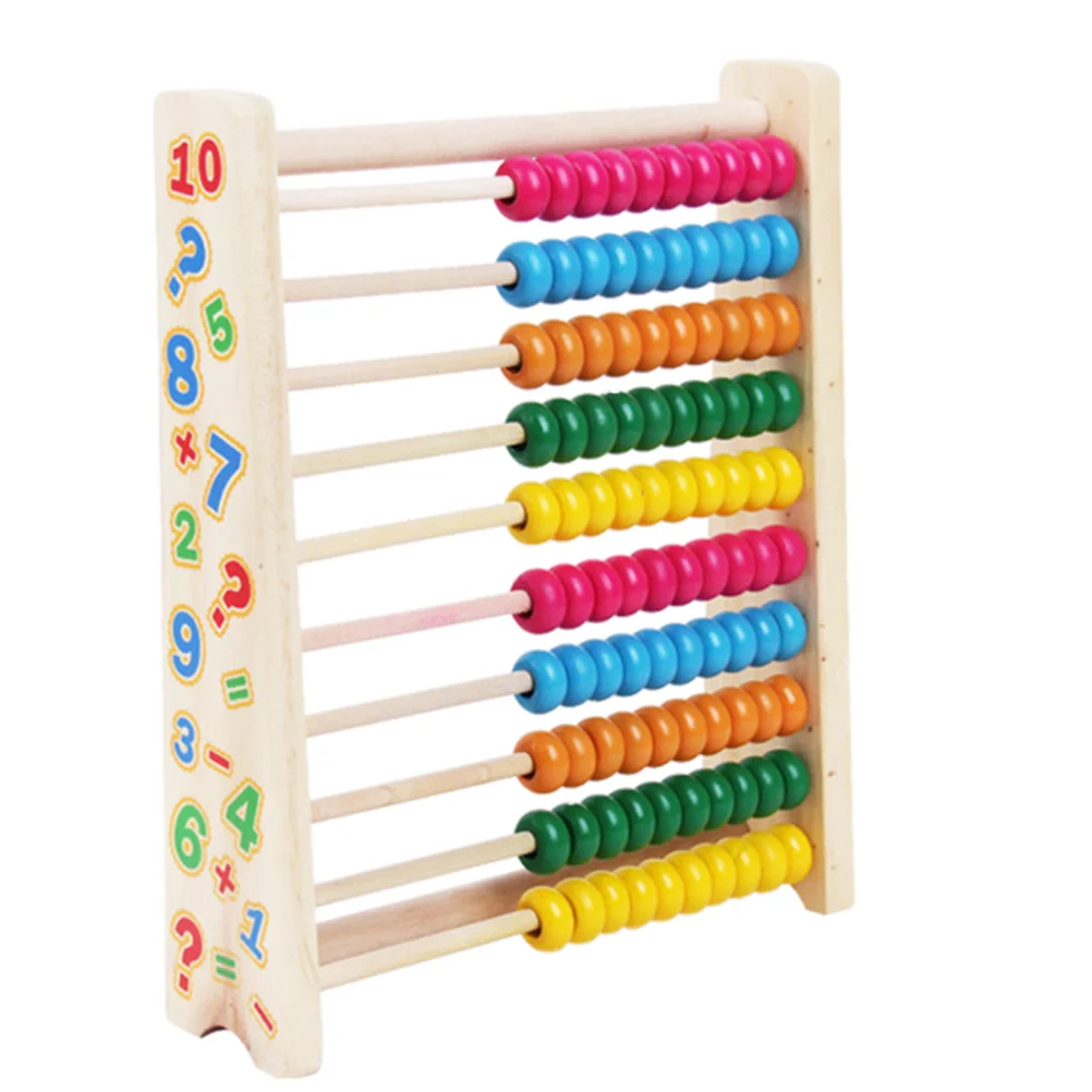 Cadre de calcul de perles mathématiques en bois, boulier pour enfants, comptage coloré, cadre informatique pour l'éducation précoce, cadeau pour enfants