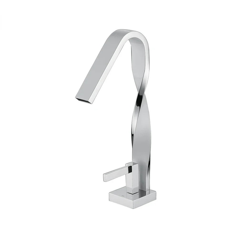 Creative Shaped Twisted Bathroom Faucets New Brushed Single Hole Basin Faucet Cold and Hot torneiras do banheiro