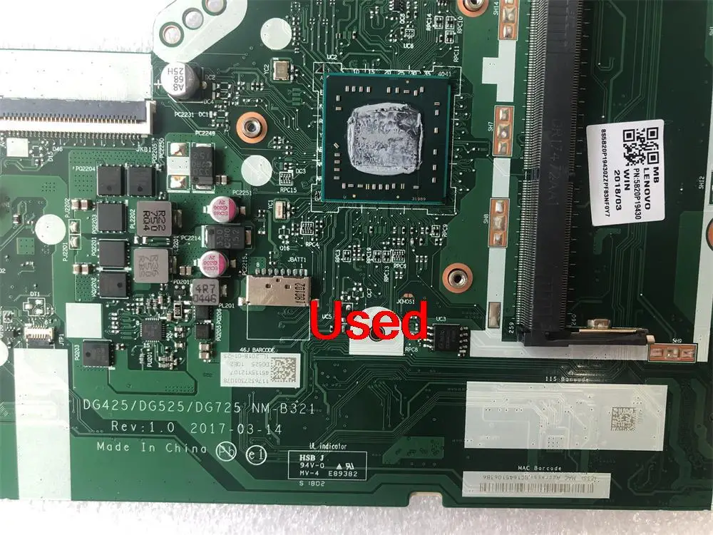 Used For Lenovo Ideapad 320-15AST Laptop Motherboard mainboard CPU A9-9420 UMA FRU 5B20P19430 5B20P19443