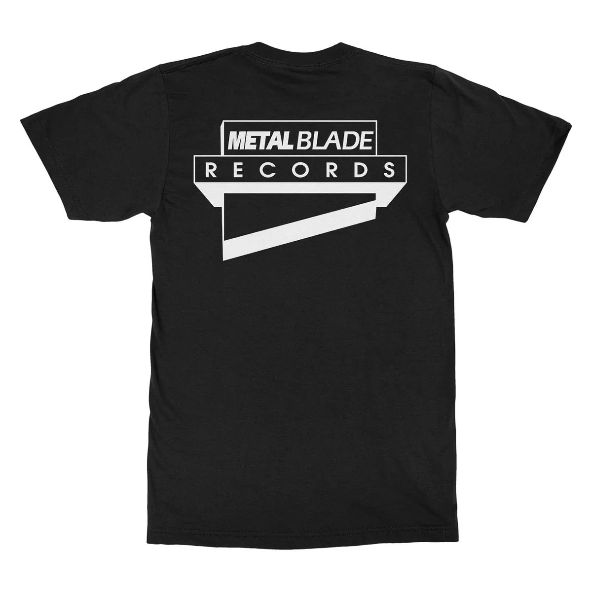 Metal Blade Records Unisex T‑Shirt,simple Back Geometric Logo Graphic Print,clean 80s Retro Heavy Metal Aesthetic