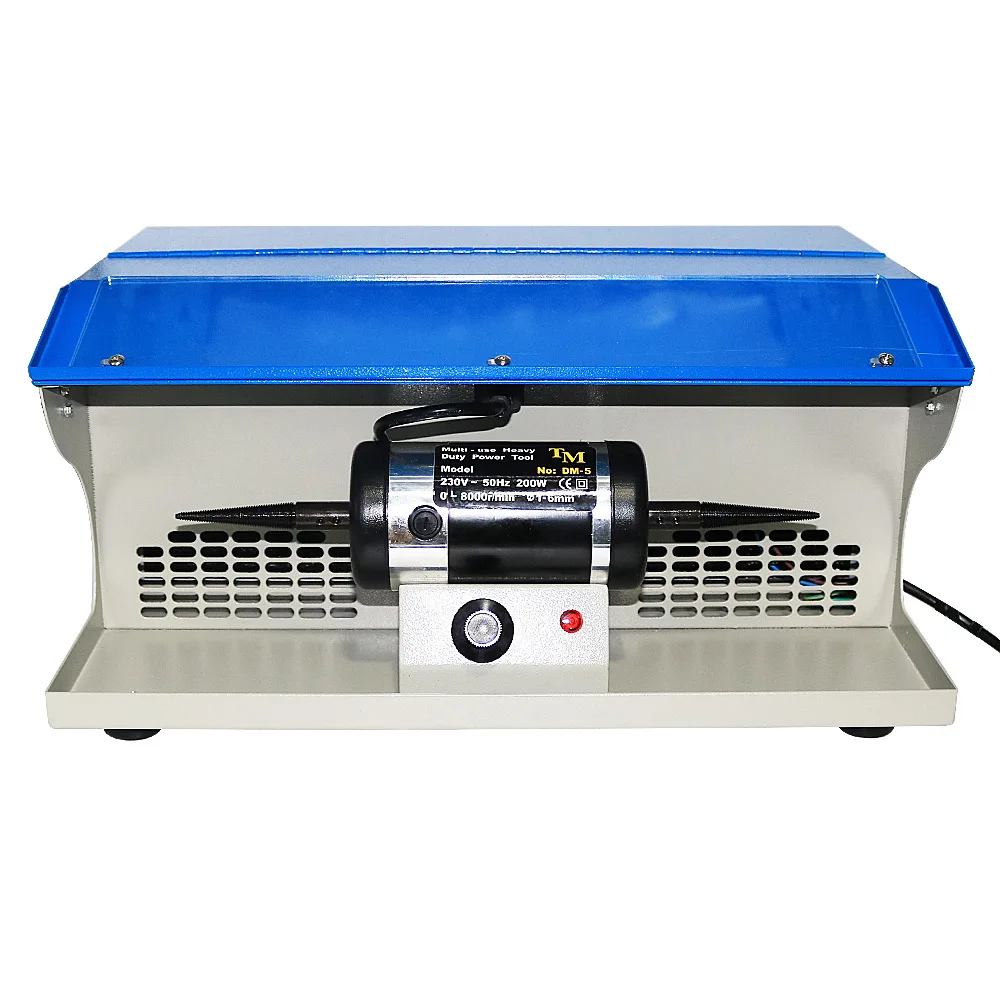 DM-5 Vacuum Polishing Machine Desktop Dual Head Cloth Vortex Belt Lamp Tube Speed Control Grinding Machine Polishing Tool
