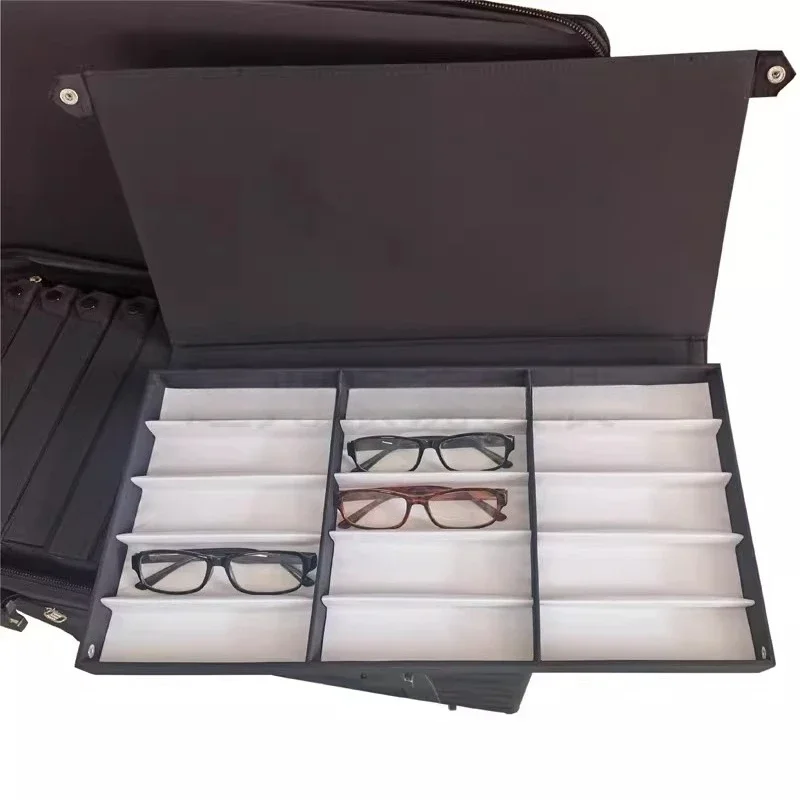 Glasses sample display box, multi-grid 225 pairs of optical myopia frame glasses sample display storage box