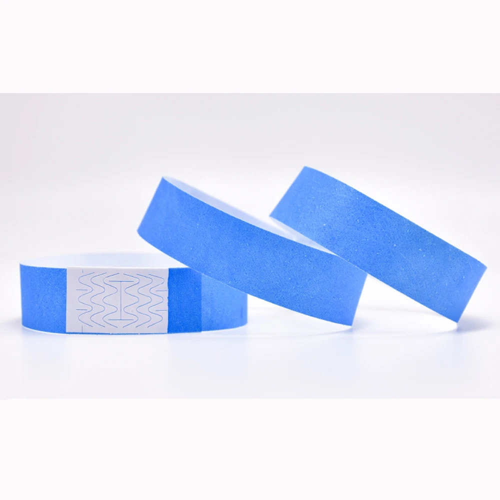 

100pc Synthetic Paper Bracelets Sticky Wristbands Tyvek Party Wristbands with Print Pattern Logo for Events