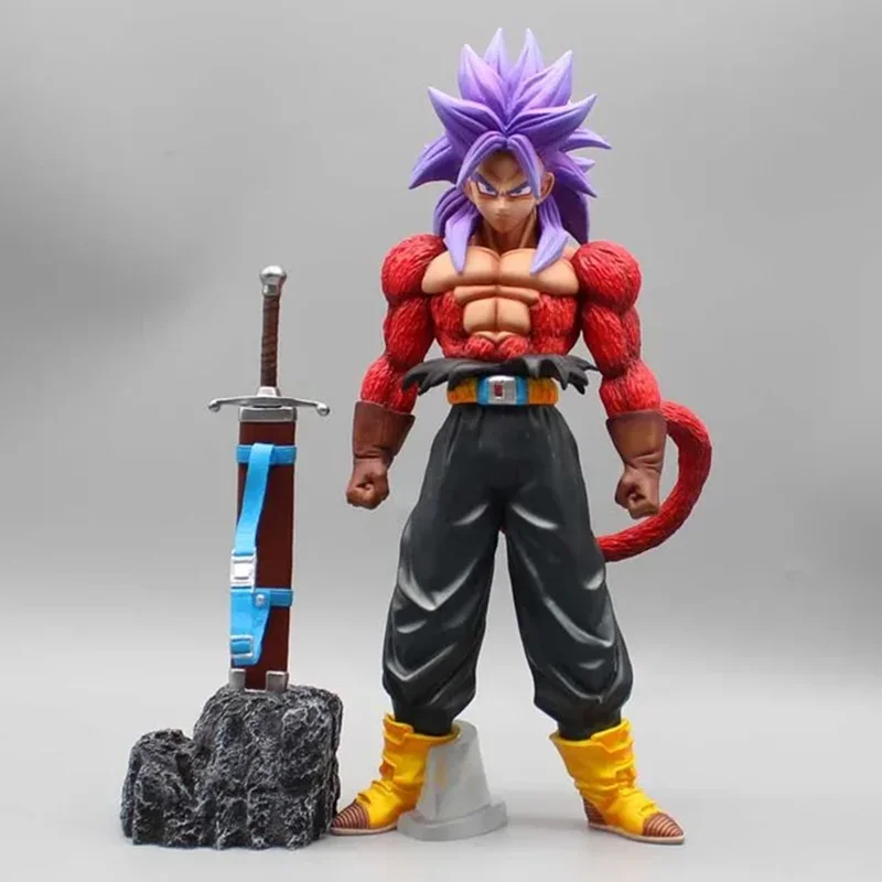 Dragon Ball Z Anime Figures SSJ4 Trunks Super Saiyan 4 GK Action Figures 26cm Statue Collector PVC Toys for Children Gifts