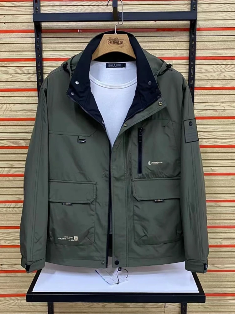 

Casual Hooded Men's Jaet Spring Autumn New Sle Versatile Ele Lightweight Faionable Zipper Closure Antibacterial