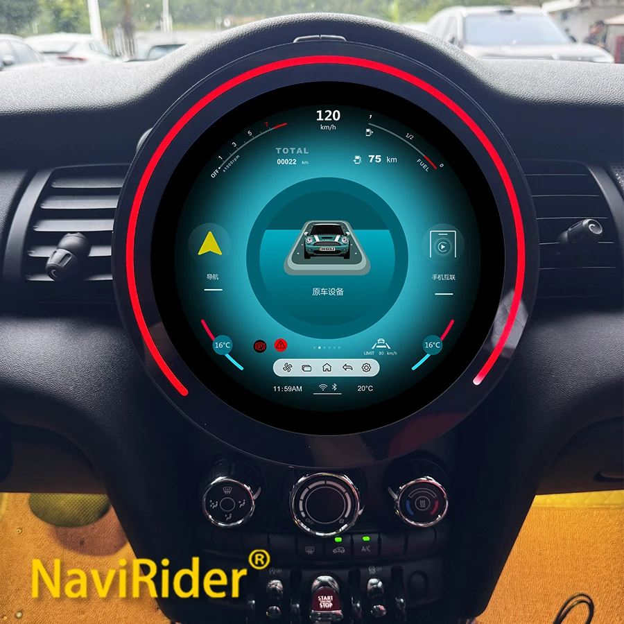 Carplay Android Auto For BMW Mini Cooper F54 F56 2017-2024 Car Radio Touch Screen Navigation Multimedia Video Player Head Unit