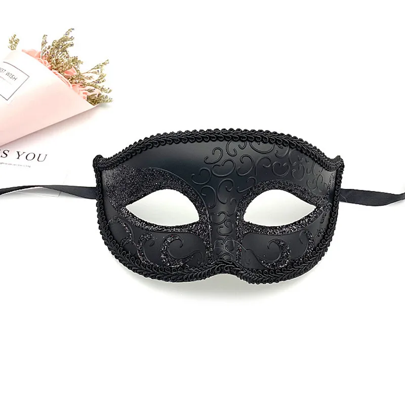 Halloween Black Silver Sexy Half Face Blindfold Mask for Halloween Party Costume Ball Bar Party Carnival Night Masquerade Masks