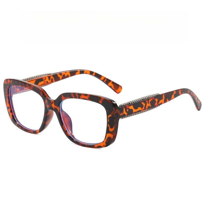 Korean-style square large-frame ladies' glasses for outdoor shopping to protect against blue light