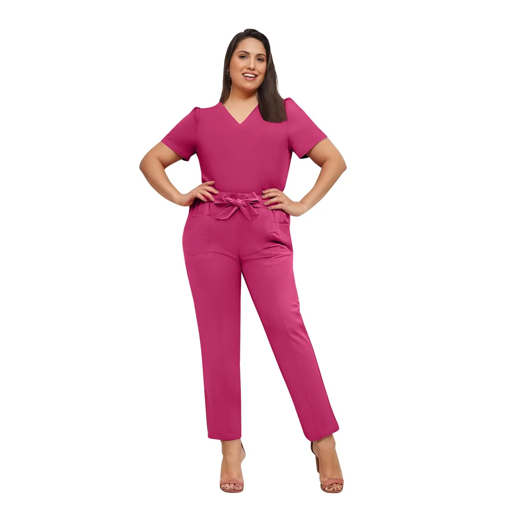 Slim Fit Women Scrubs Sets Hospital Medical Uniforms Beauty Salon Spa Work Suits Nurses Accessories Dental Clinic Lab Workwear