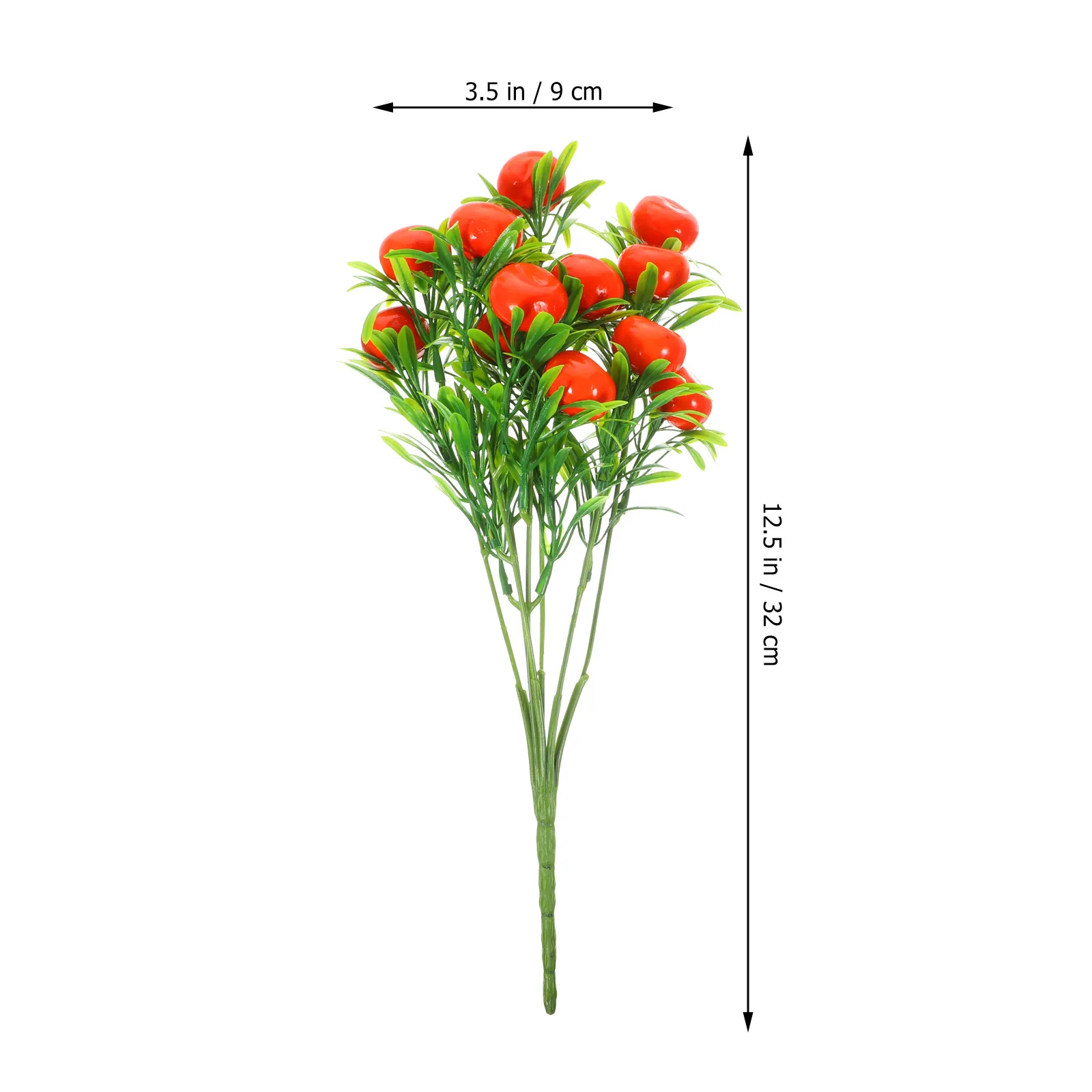 2Pcs Elegant Artificial Fruits Bunch Faux Orange Bouquet for Home Office Desk Table Kitchen Decor Wedding Party Floral