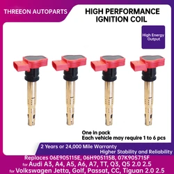1/4/6pcs THREEON Ignition Coil IC2268M For Jetta Golf Passat CC Tiguan For Audi A3/4/5/6/7 TT Q3/5 06E905115 ABCDE 07K905715F