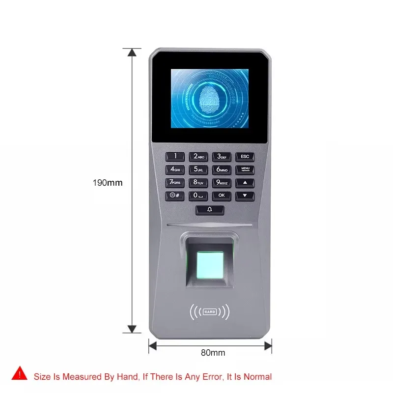2.4Inch Door Access Control System Fingerprint Access Control System Attendance Machine