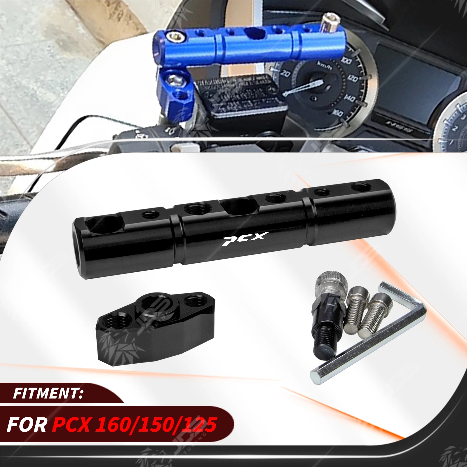 For HONDA PCX 160/150/125 Multifunction Cross Bar Handlebar Crossbar Phone GPS Extension Holder Accessories Parts
