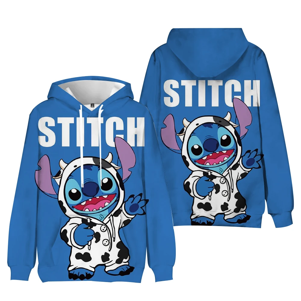 Disney\'s Lilo&Stitch Cartoon Anime Women\'s Hoodie Spring and Autumn Edition Women\'s Hoodie 2024 New Fashion Couple Sportswear To