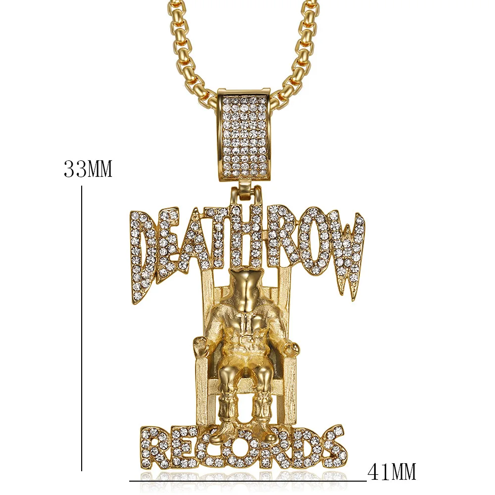 2026 New Nightclub Rhinestone Records Prisoner Pendant Hip Hop