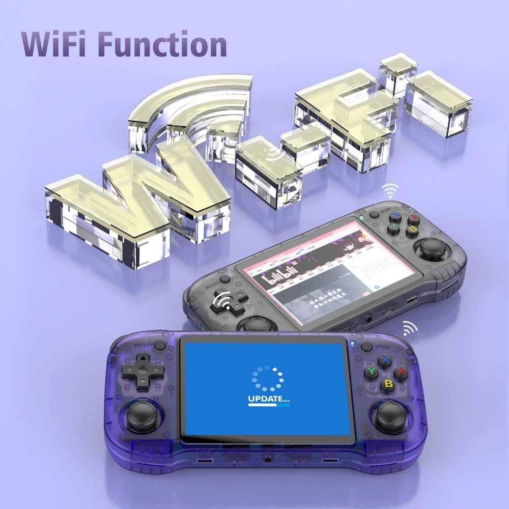 R46H ريترو وحدة تحكم بجهاز لعب محمول مع WIFI 4.2 بوصة IPS شاشة لعبة وحدة التحكم المحمولة جيب مشغل أفلام فيديو R36S Pro Max