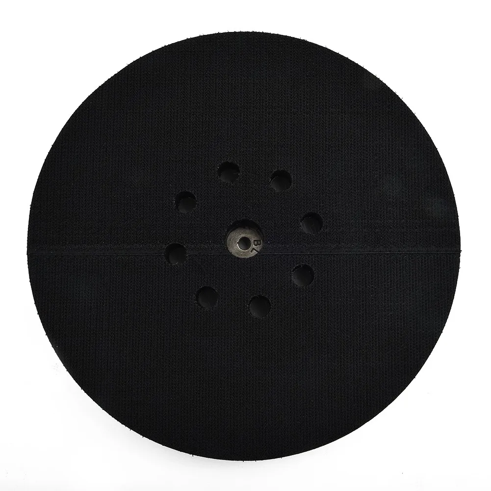 

Backup Pad for 9 Inch Drywall Sanders Featuring 6mm Thread and 8 Hole Configuration Compatible with Dustless Sanders