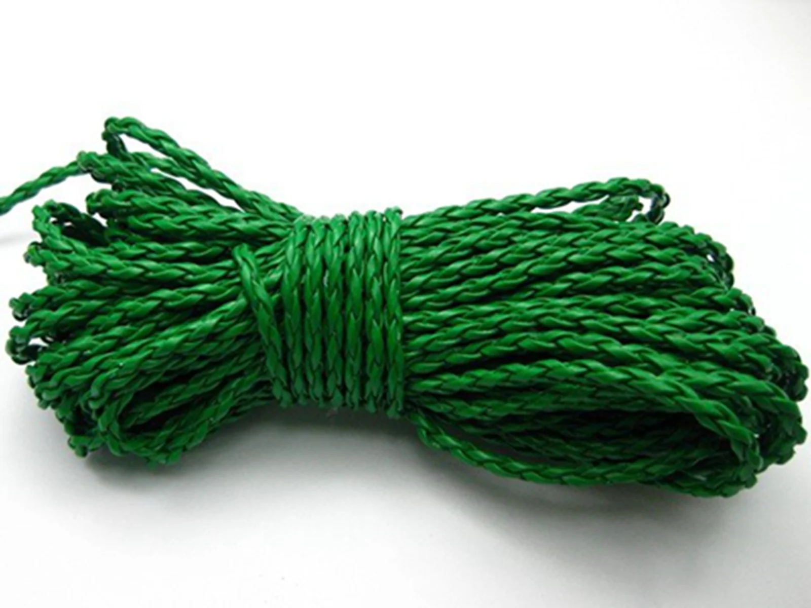 16.4ft Green Braided Bolo Faux Leather Jewelry Cord 4mm High Quality, Meets EU and US Quality Standards