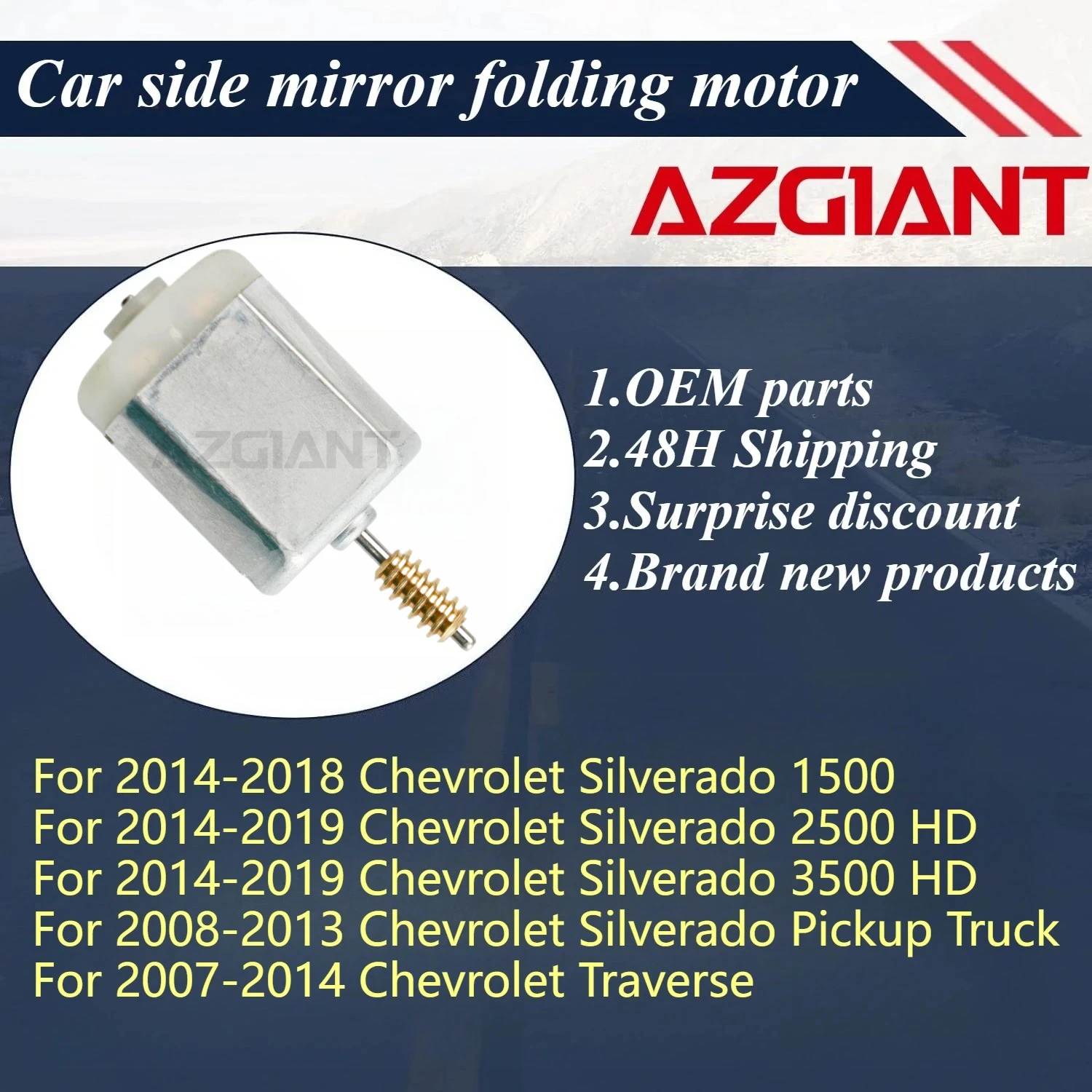 

AZGIANT Car side mirror folding motor for 2014-2018 Chevrolet Silverado 1500/2500 HD/3500 HD/Traverse 2007-2014 new parts OEM