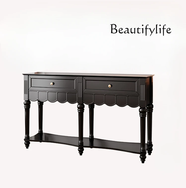 

French Style Retro Porch Light Luxury Sideboard Cabinet American Home Modern Minimalist Mid-Ancient Console Tables