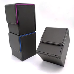 Card Fit For 100+Single Sleeved Cards  , Leather Trading Commander Deck Box Compatible With  Card Deck,Game Card Box