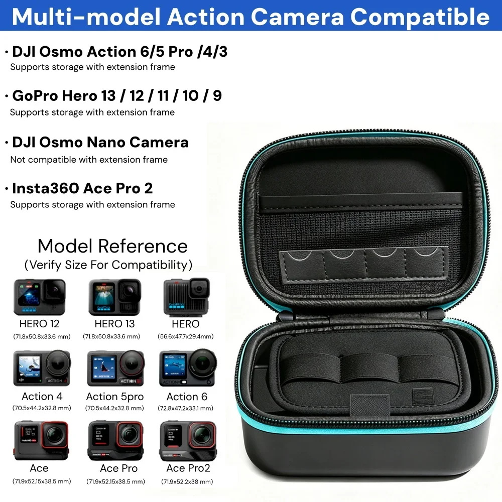 Digital Camera Case,Compatible with DJI Osmo Action 6/5 Pro 4/3,GoPro Hero 13/12/11/10/ 9,DJI Osmo Nano Camera Accessorie ﻿
