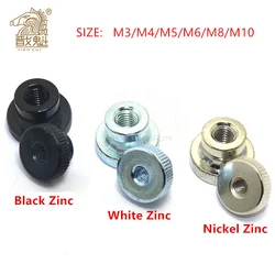 5 adet M3 M4 M5 M6 M8 M10 DIN466-B GB806 galvanizli tırtıllı başparmak somunu Iinstrument el sıkın somun 3D yazıcılar parçaları perde duvar